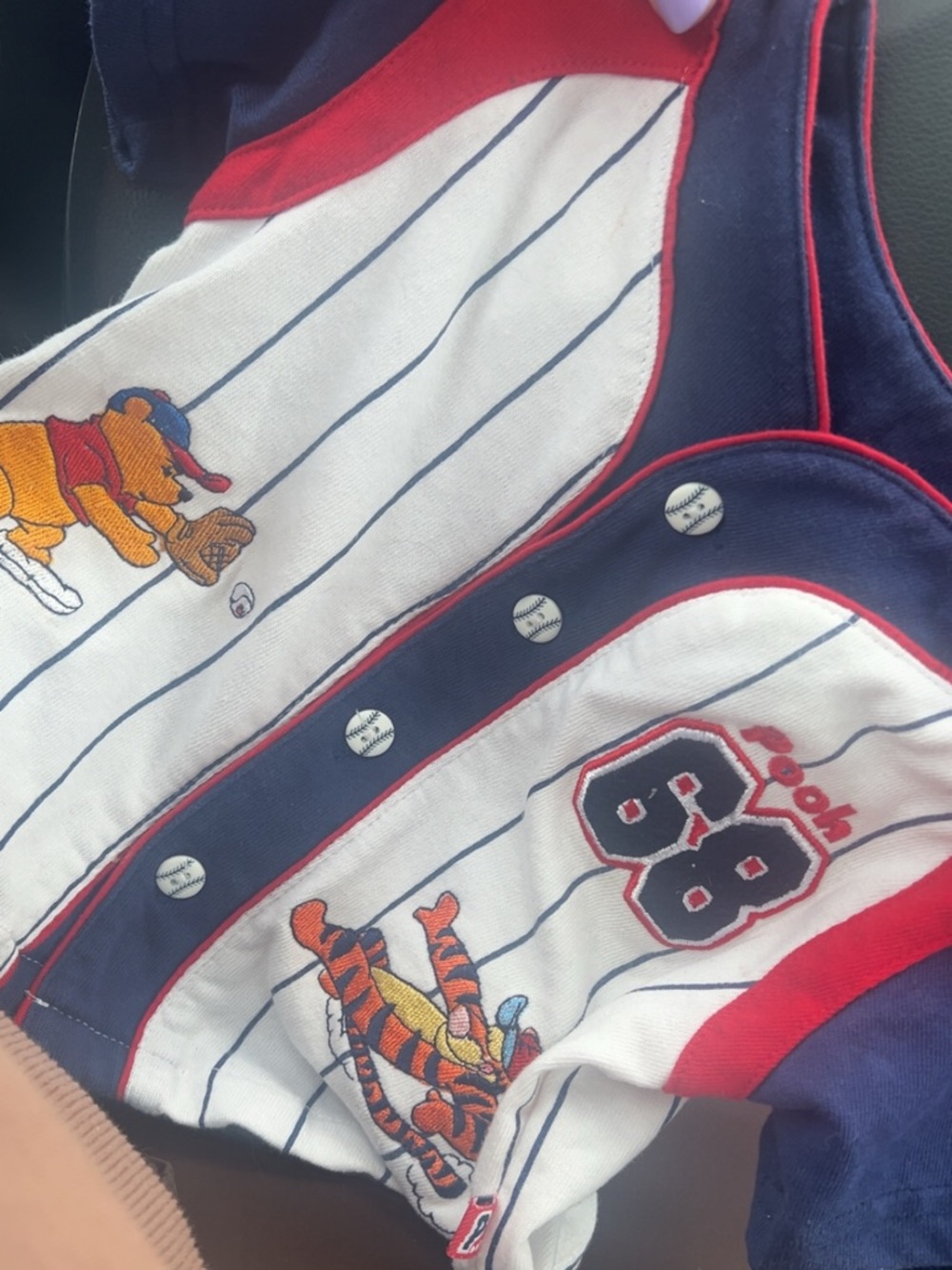 Winnie the Pooh & Tigger Baseball Jersey-  vintage Disney Y2K